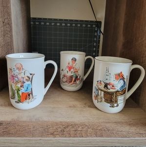 Norman Rockwell mugs